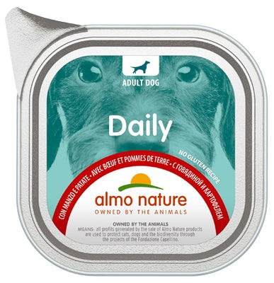 ALMO NATURE Daily, s govedinom i krumpirom, pasteta za pse, 100g