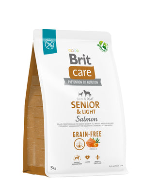 BRIT CARE Grain-free Skin&Coat SENIOR & Light, losos i krumpir, 3kg