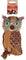 FLAMINGO Igračka za pse Sova, s konopom, jutena, zvučna, 15x14x28cm